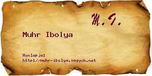 Muhr Ibolya névjegykártya